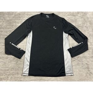 OT Sport Shirt Mens Large Black Long Sleeve Polyester Athletic